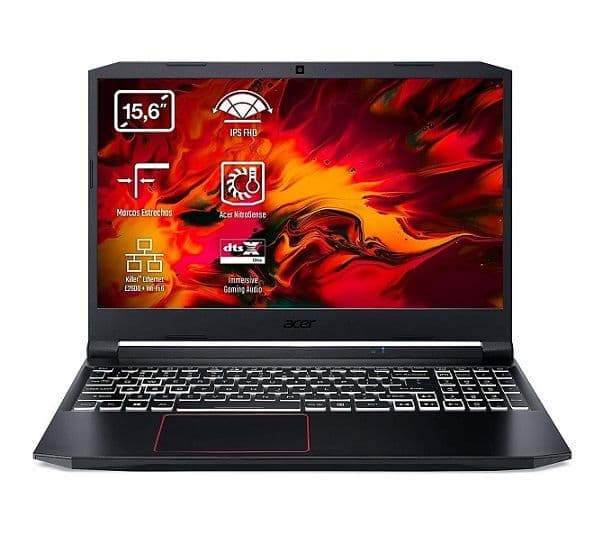 Acer Nitro 5 AN515-54 Laptop (15.6" FHD, i7-9750H, 16GB, 1TB, GeForce GTX 1660Ti, No OS, Qwerty Español)