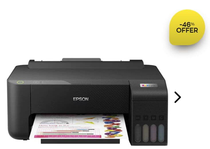 Epson EcoTank L1250 Έγχρωμος Εκτυπωτής A4 με WiFi  ή Epson EcoTank L1210 Έγχρωμος Εκτυπωτής A4 (C11CJ70401), στα 99€, Public και MEDIAMARKT