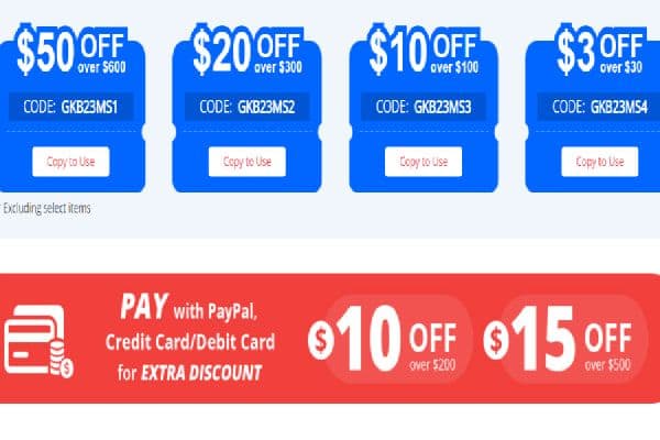Νέα κουπόνια από το Geekbuying (ισχύουν σε όλα τα προϊόντα και από όλες τις αποθήκες του site)