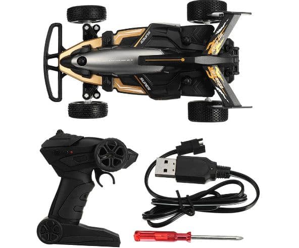 YDJ D833 1/20 2.4G 4WD RC τηλεκατευθυνόμενο αυτοκίνητο, USB Charging Electric Racing, Black, στα 11,88€, από Banggood, Αποθήκη Τσεχίας
