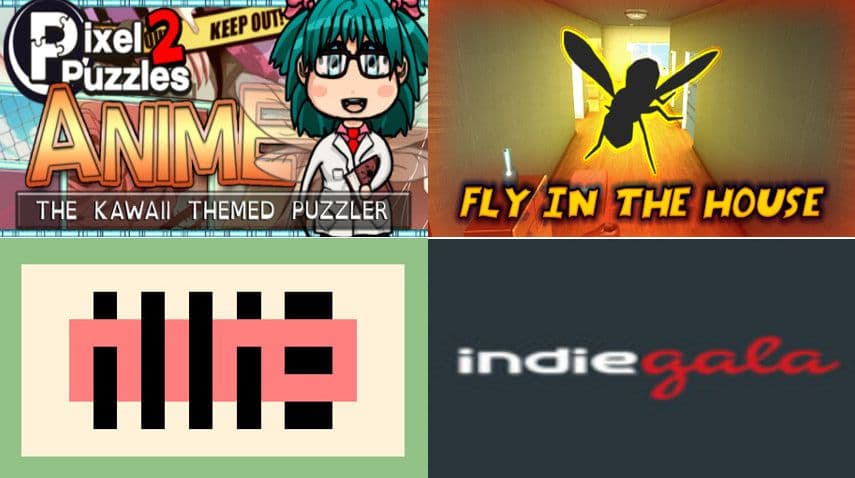 Δωρεάν 3 indie παιχνίδια για PC τα: Pixel Puzzles 2: Anime, Fly in the House και illie, από Indiegala