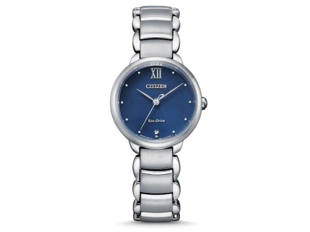 Citizen EM0920-86L γυναικείο Ρολόι Eco - Drive,  Sapphire glass,  Stainless Steel, με μπλε καντράν, 28mm, στα 134,84€, από Amazon.it