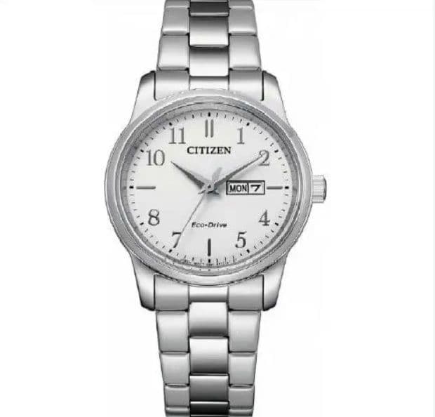 Γυναικείο αναλογικό ρολόι CITIZEN Sports EW3260-84A Eco-Drive με μπρασελέ από ανοξείδωτο ατσάλι και λευκό καντράν με ασημένιους δείκτες και ενδείξεις, στα 103,54€, από amazon.es