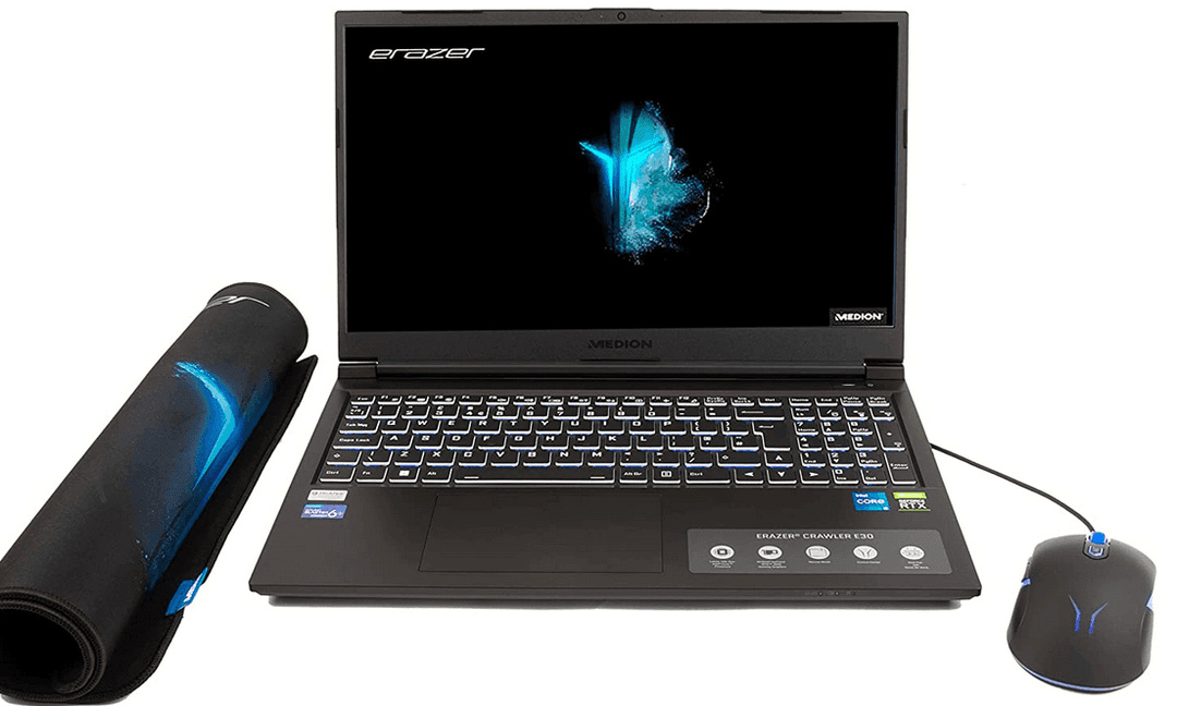 MEDION ERAZER Crawler E30 (15.6" 144 Hz 300 nits, i5-12450H, 8GB, 512GB, GeForce RTX 3050, W11)