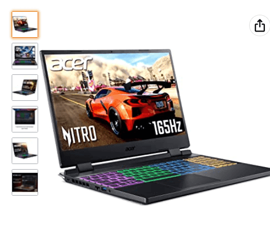Acer Nitro 5 AN515-46 15.6" Gaming Laptop (Ryzen 7 6800H, 16GB, 1TB SSD, GeForce RTX 3070Ti, QHD 165Hz, W11, Black)