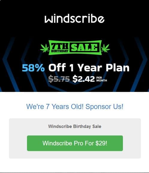 Windscribe Pro VPN από 26€/έτος