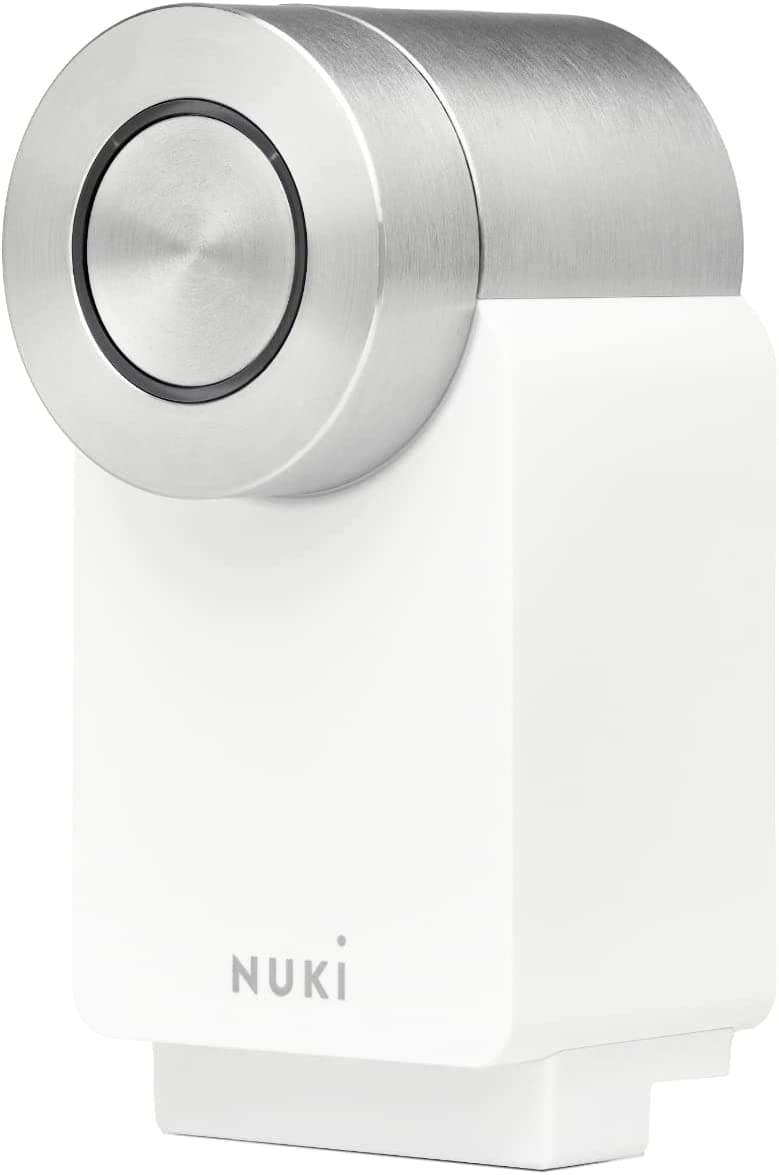 Nuki Smart Lock 3.0 Pro Ηλεκτρονική Κλειδαριά με Σύνδεση Wi-Fi σε λευκό και μαύρο χρώμα