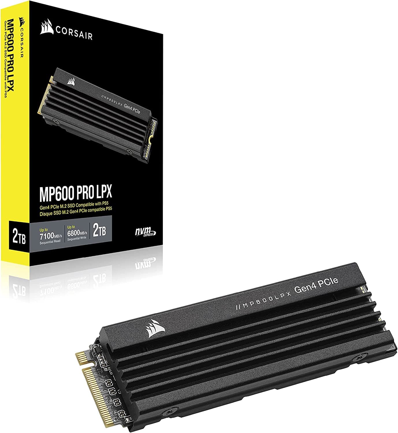 Corsair MP600 Pro LPX SSD 2TB M.2 NVMe PCI Express 4.0