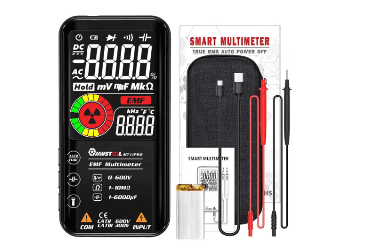 MUSTOOL MT11/MT11 Pro Digital Smart 9999 Counts True-RMS Multimeter Color LCD Display DC AC Voltage Ohm NCV Hz EMF Capacitance Diode Tester - MT11, στα 12,85€, Banggood