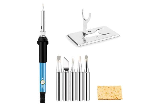 220V 60W 200℃-450 ℃ Steel Plastic and Aluminum Alloy Adjustable Temperature Soldering Tools Kits - 220V EU Plug, στα 6,32€, Banggood