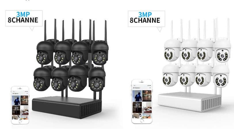 XIAOVV 8CH 3MP Security Camera System Surveillance H.265+ P2P 5X Zoom WIFI IP Camera NVR Kit Home IP CCTV Camera Set Eseecloud , στα 168,40€, Banggood