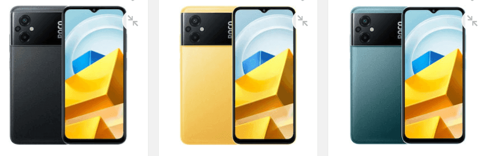 Xiaomi Poco M5 Dual SIM (4GB/128GB) σε μαύρο και πράσινο στα 144,57€ και (4GB/64GB) σε κίτρινο στα 134,29€