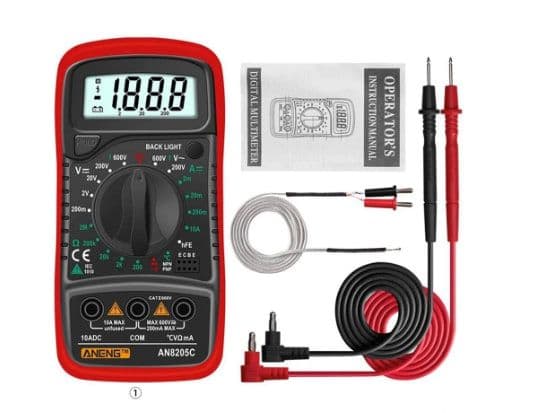 ANENG AN8205C Digital Multimeter AC/DC Ammeter Volt Ohm Tester Meter Multimetro With Thermocouple LCD Backlight, στα 5,04€, Banggood