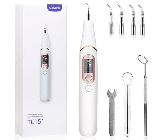 UALANS Tooth Scaler Kit, Ηλεκτρικό επαναφορτιζόμενο σύστημα αφαίρεσης πλάκας για δόντια με φως LED 10 λεπτά, για ενήλικες 5 τρόπων,  στα 22,36€, Banggood (αποθήκη Τσεχίας)