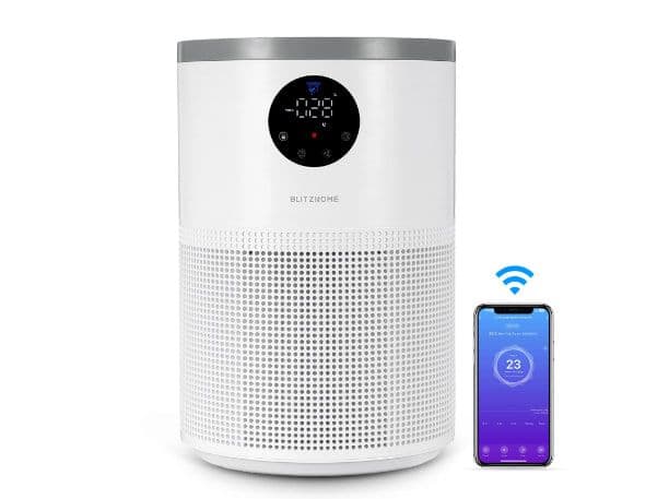 BlitzHome BH-AP2501 Καθαριστής αέρα Έξυπνο WiFi and PM2.5 Monitor H13 True HEPA Filter Filter System Cleaner Οσμές Εξάλειψη Χωρίς Όζον Αφαίρεση 99,97% Αλλεργίες σε κατοικίδια, Βύσμα ΕΕ, στα 55,89€, Banggood (αποθήκη Τσεχίας) 