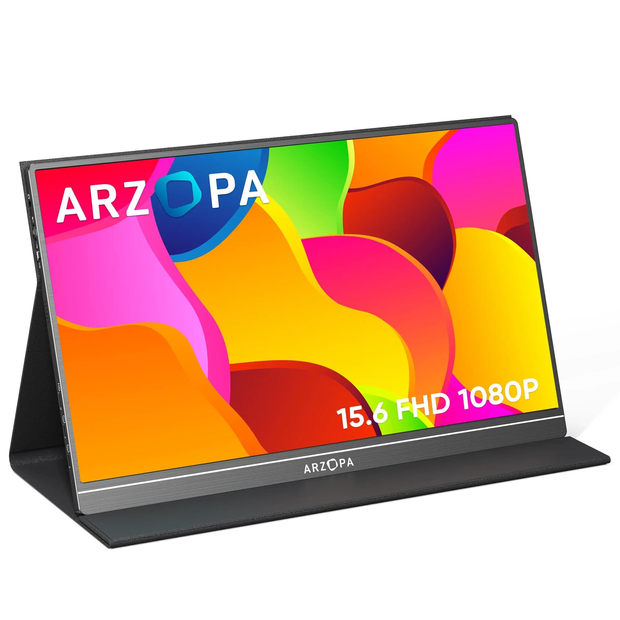 ARZOPA Portable Monitor (15.6", 1080 FHD, IPS, 100% SRGB with External HDR Eye Care Screen and HDMI/Type-C/USB-C)