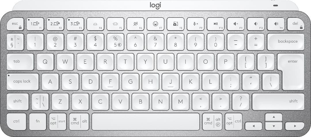 Logitech MX Keys Mini Ασύρματο Bluetooth Πληκτρολόγιο Αγγλικό US Ασημί