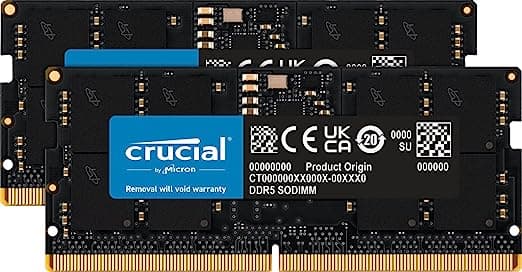 [Laptop Memory] Crucial 16GB Kit (2x8GB) DDR5 4800MHz CL40 SODIMM