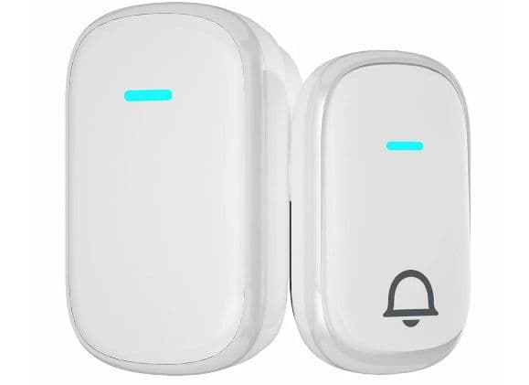 GUUDGO HD15 433Mhz LED Indicator Wireless Doorbell Waterproof Music Door Bell Home 38 Songs Door Ring AC 110V-230V - άσπρο, στα 6,42€, Banggood