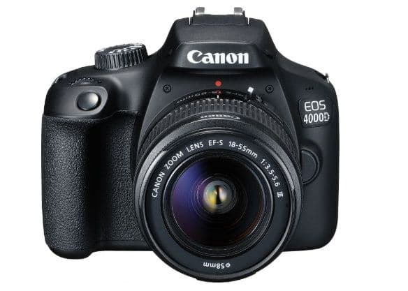 Canon DSLR Φωτογραφική Μηχανή EOS 4000D Crop Frame Kit (EF-S 18-55mm F3.5-5.6 DC III) Black, στα 299€, από galaiosphoto.gr, fotomarket.gr και egalaxy.gr