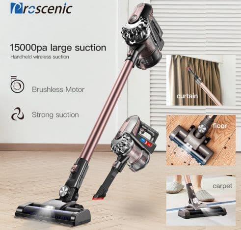 Proscenic P8 Plus Cordless Stick Vacuum Cleaner, 15000Pa Handheld with Wall Mount and HEPA Filtration, Battery Removable, Two Speeds Suction Power, 35 Minutes Use Time (Red), στα  87,47€, Banggood Αποθήκη Τσεχίας