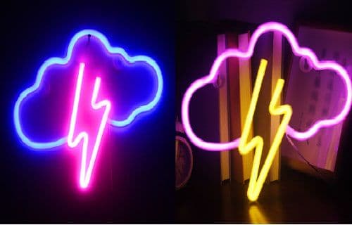 Thunderstorm Shape LED Neon Light Battery Box USB Dual Powered Lightnings Shape Light, στα 12,81€, Banggood Αποθήκη Τσεχίας