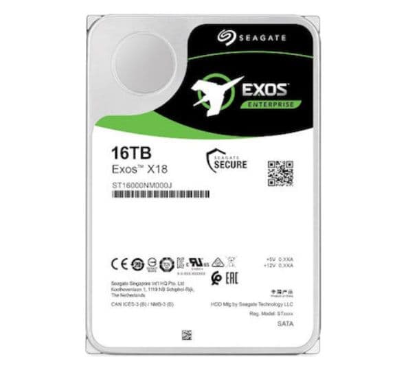 Seagate Exos X18 16TB HDD Σκληρός Δίσκος 3.5" 7200rpm SAS, στα 210,92€, amazon.es