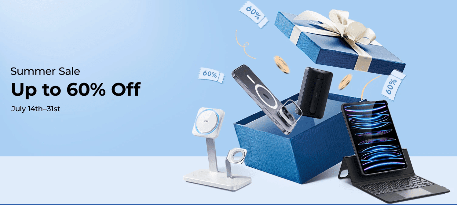 Summer sale έως 60% έκπτωση σε αξεσουάρ της ESR για iPhone, iPad, Airpods, Samsung Galaxy