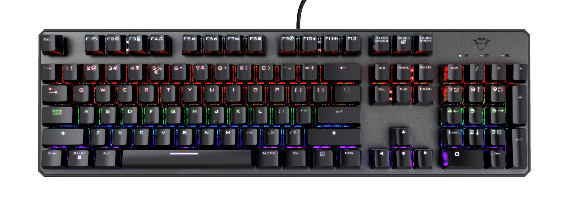 Trust GXT 865 Asta Μηχανικό Gaming Πληκτρολόγιο (Red Switches)