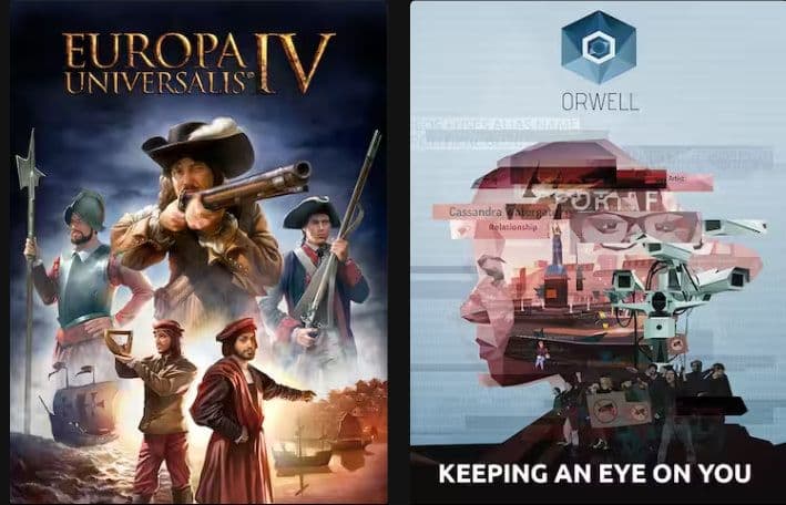 Δωρεάν από 10 Αυγούστου έως 17 Αυγούστου τα Europa Universalis IV και Orwell: Keeping an Eye on You, από την Epic Games