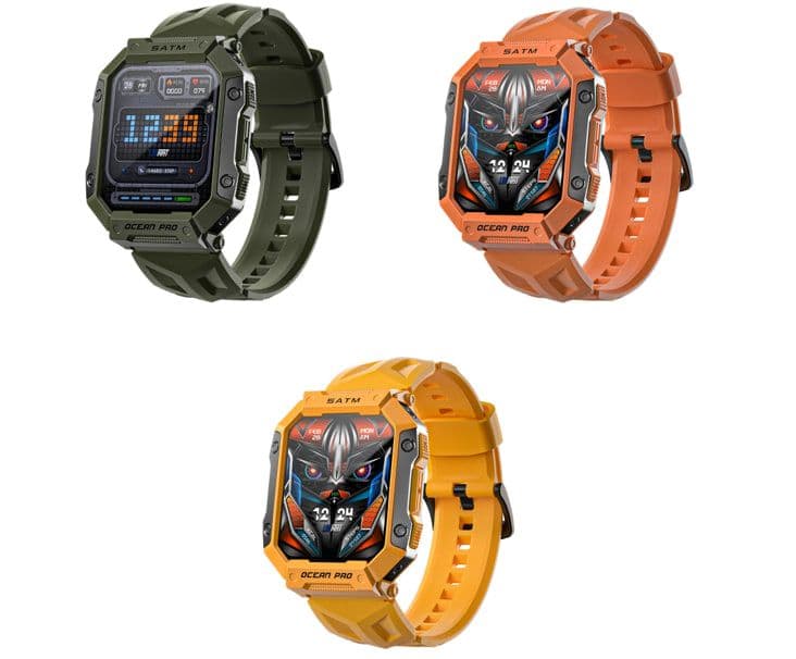 LOKMAT Ocean Pro 1.85 inch Large HD Screen Heart Rate Blood Pressure SpO2 Monitor 340mAh 5ATM Waterproof Sport Smart Watch σε 3 χρώματα, στα 13,60€, Banggood