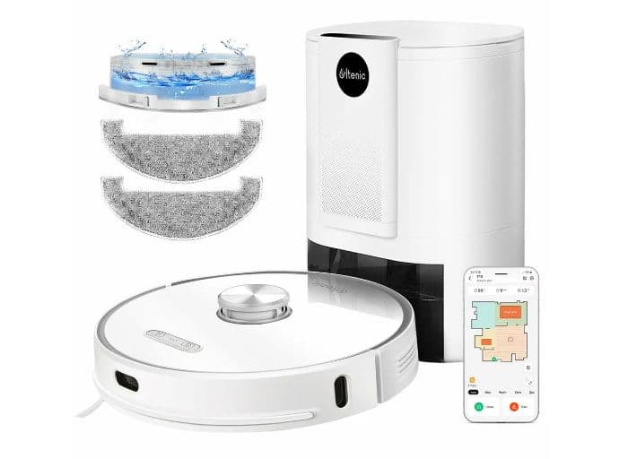 Proscenic Ultenic T10 Robot Vacuum Cleaner with Self-Emptying Station 3000pa Suction 2-in-1 Vacuuming and Mopping LD APP Alexa & Google Home Control, στα 267,09€, Banggood 