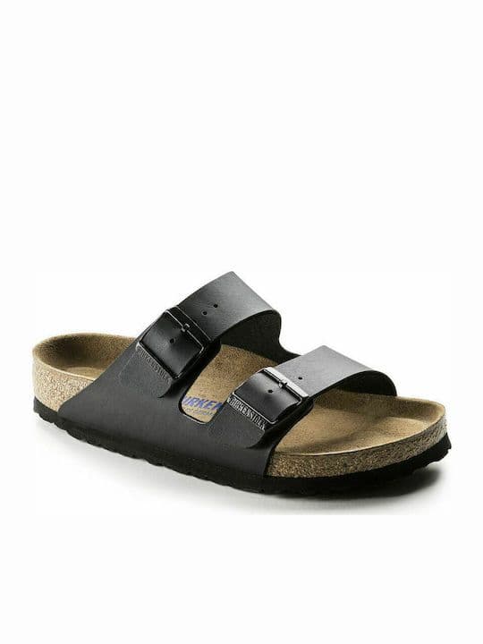 [Δερμάτινα Σανδάλια] Birkenstock Classic Arizona Birko Flor σε Μαύρο Χρώμα (Για μέλη skroutz plus)