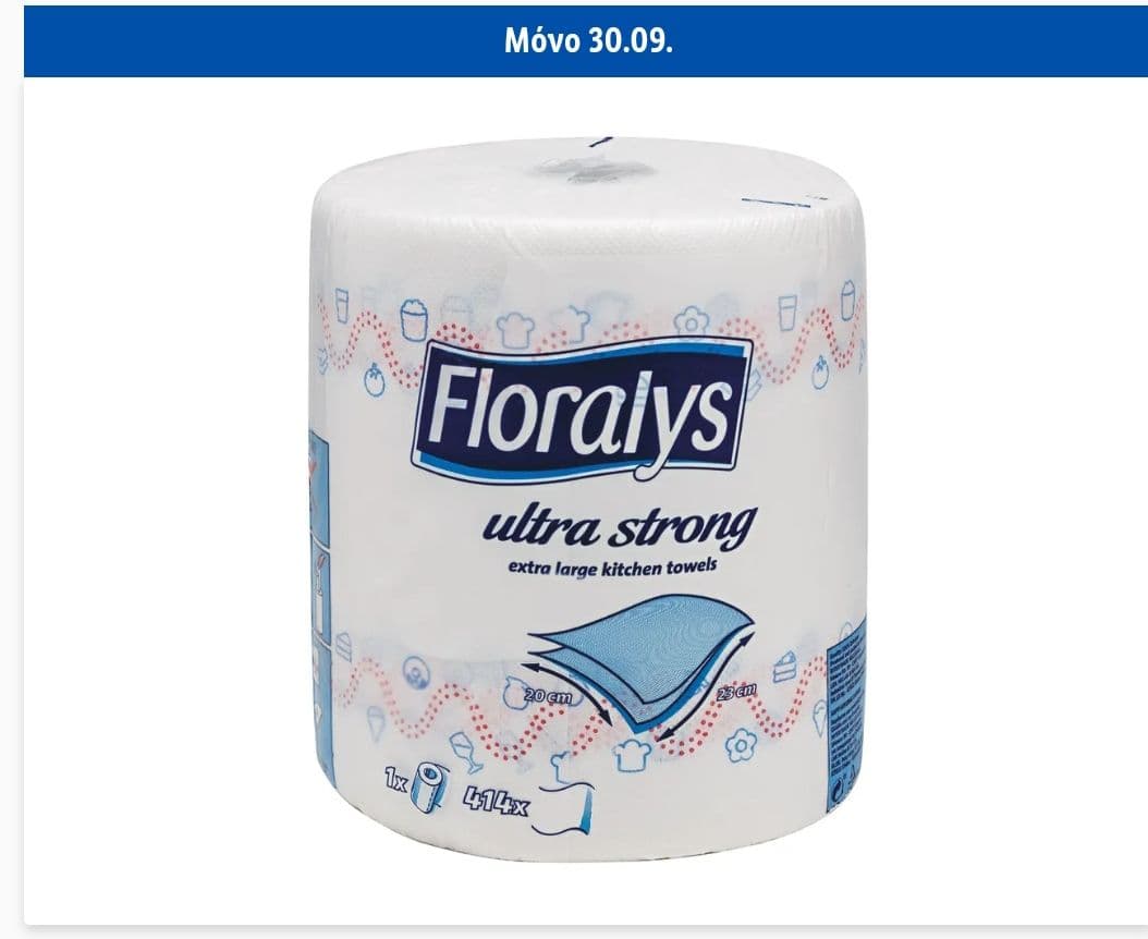 Floralys Χαρτί κουζίνας 2πλα φύλλα με ντεκόρ με την εφαρμογή Lidl Plus