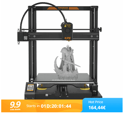 KINGROON KP5L 3D Printer 300x300x330mm Titan Extruder Dual-axis Linear Guide Rails TMC2225 32-bit Silent Mainboard, Easy Assembly Filament Detection Sensor, στα 164,44€, Banggood