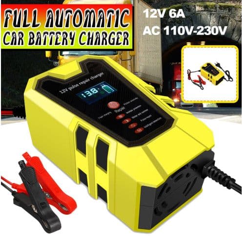 12V 6A Intelligent Pulse Repair Battery Charger For Car or Motorcycle Battery EU Plug, στα 10,96€, από το Banggood