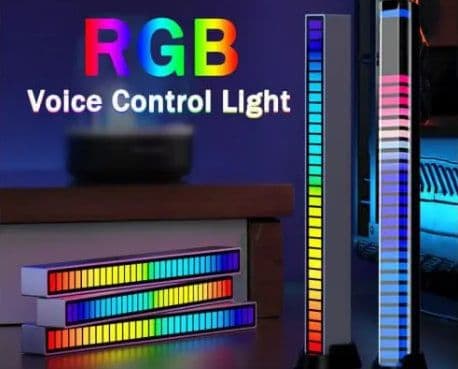 2pcs RGB Pickup Lights Sound Control LED Smart App Control Color Rhythm Ambient Lamp For Car/Game Computer Desktop Decorative White or black, στα 9,59€, Banggood