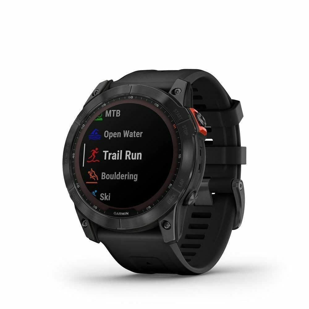 Garmin Fenix 7X Solar Stainless Steel 51mm αδιάβροχο smartwatch με παλμογράφο (Slate Grey with Black Band)