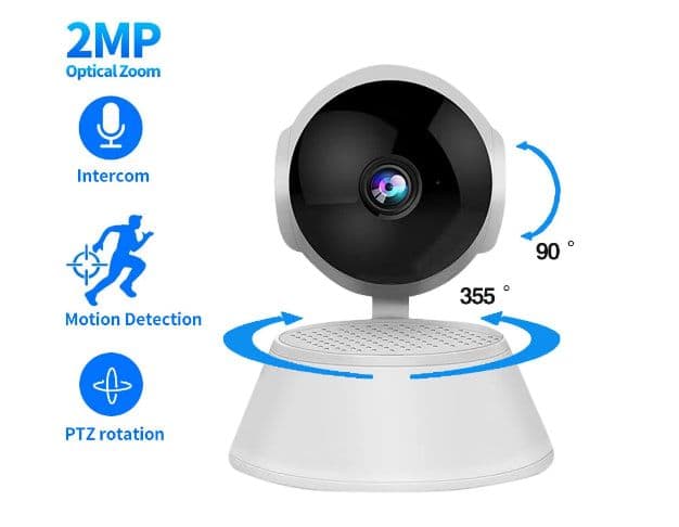GUUDGO 1080P 360-degree Panoramic Wireless Indoor Pan/Tilt IP Camera Security Network Home High-definition Camera - EU Plug, στα 9,50€, Banggood