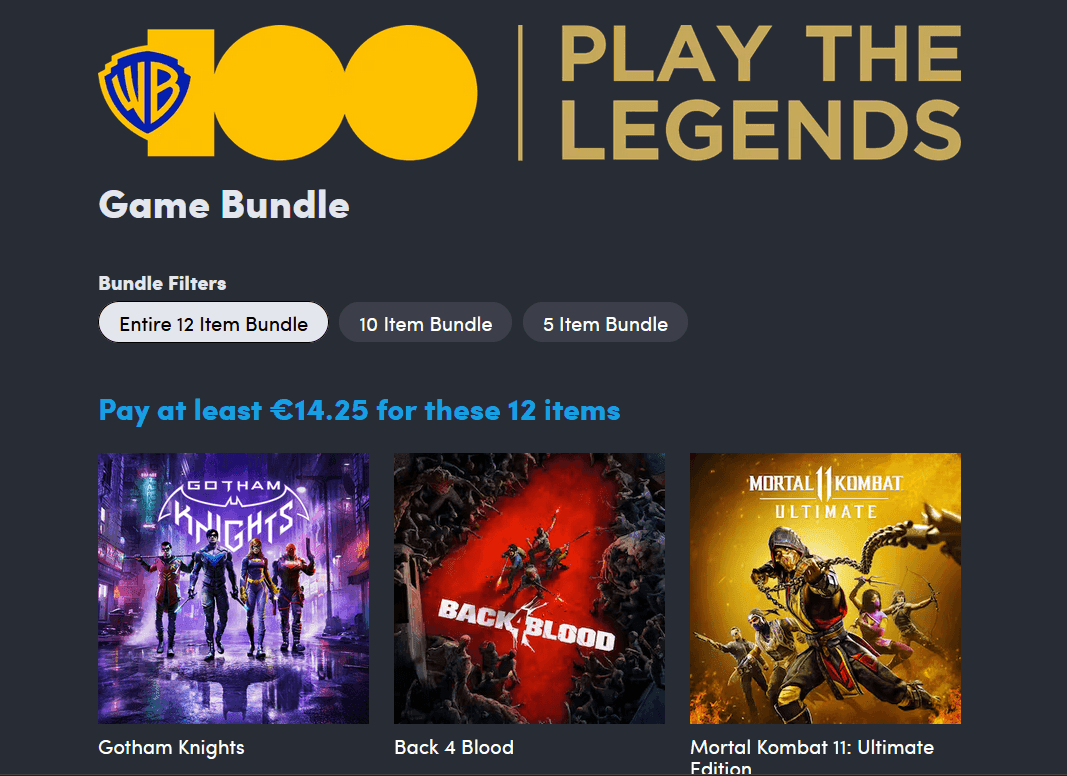 Celebrating 100 years of Warner Bros Heroes & Legends, 12 παιχνιδια (PC)