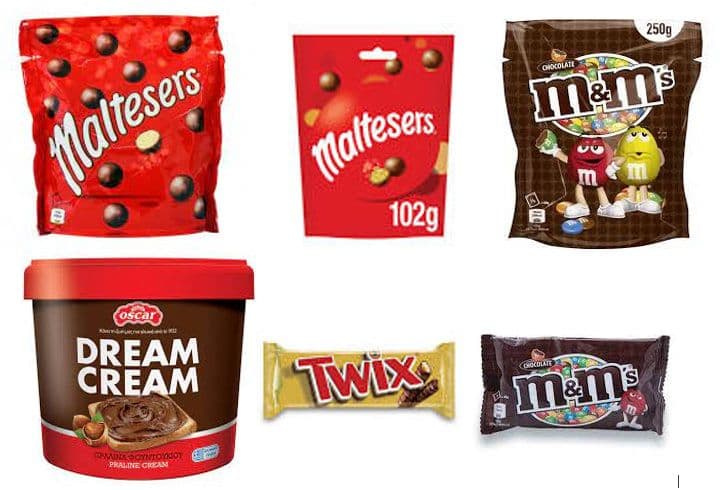 1+1 δώρο Maltesers, M&M’s, Twix 50γρ και Oscar Dream Cream Πραλίνα Φουντουκιού 320γρ, στον ΜΑΣΟΥΤΗ