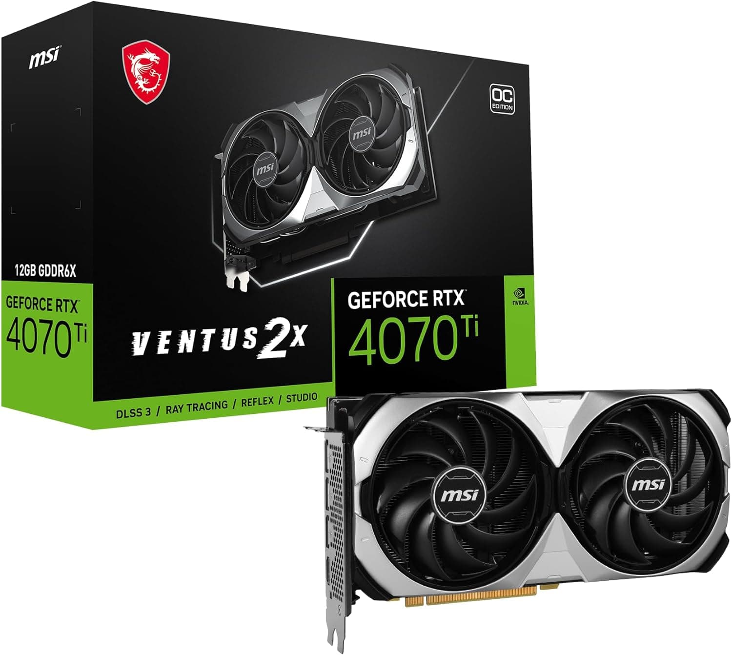 MSI GeForce RTX 4070 Ti VENTUS 2X 12G OC Κάρτα Γραφικών