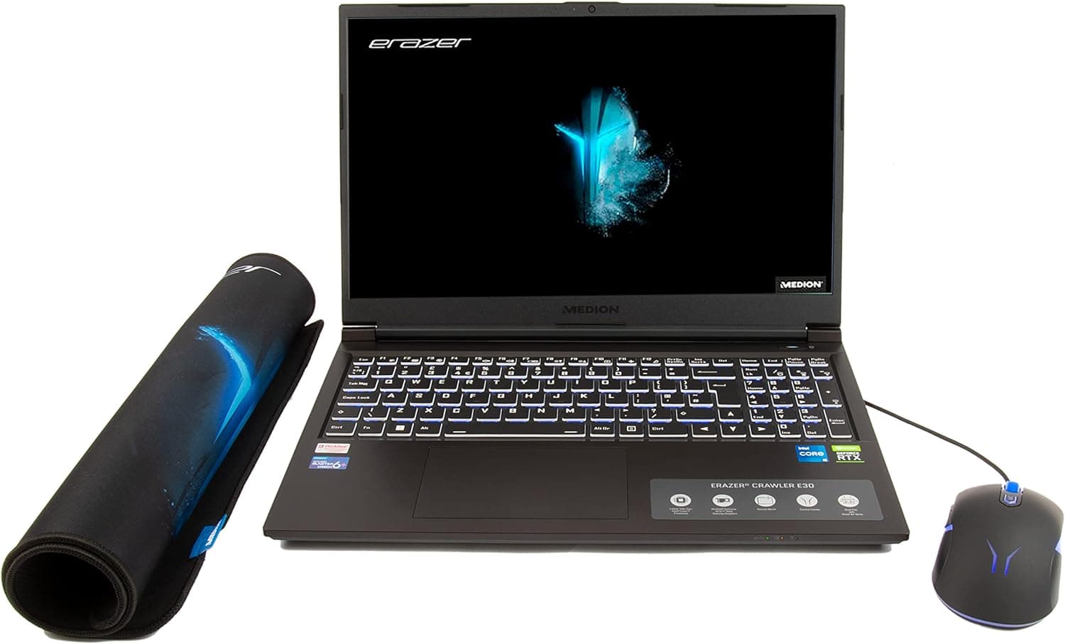 Medion Erazer Crawler E30 (15.6" FHD IPS 144Hz / i5-12450H / 8GB / 512GB / RTX 3050 / Windows 11 / QWERTY UK)