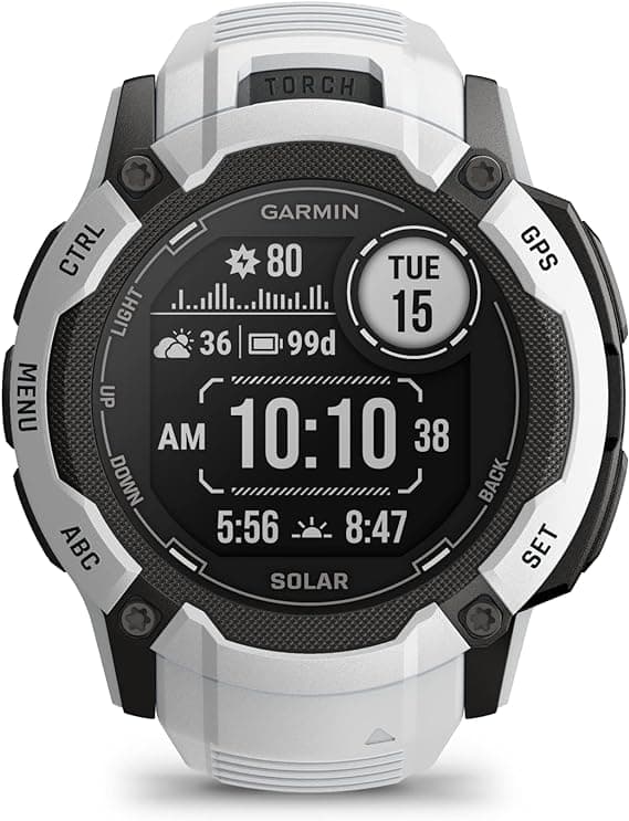 [Rugged Αθλητικό Smartwatch] Garmin Instinct 2X Solar 50mm [Whitestone & Flame Red]