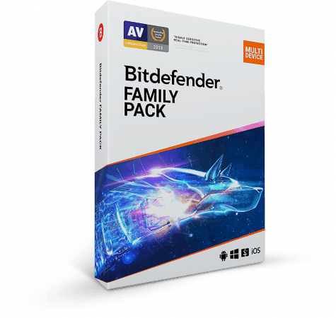 Ετήσια συνδρομή Bitdefender Family Pack για 15 συσκευές 