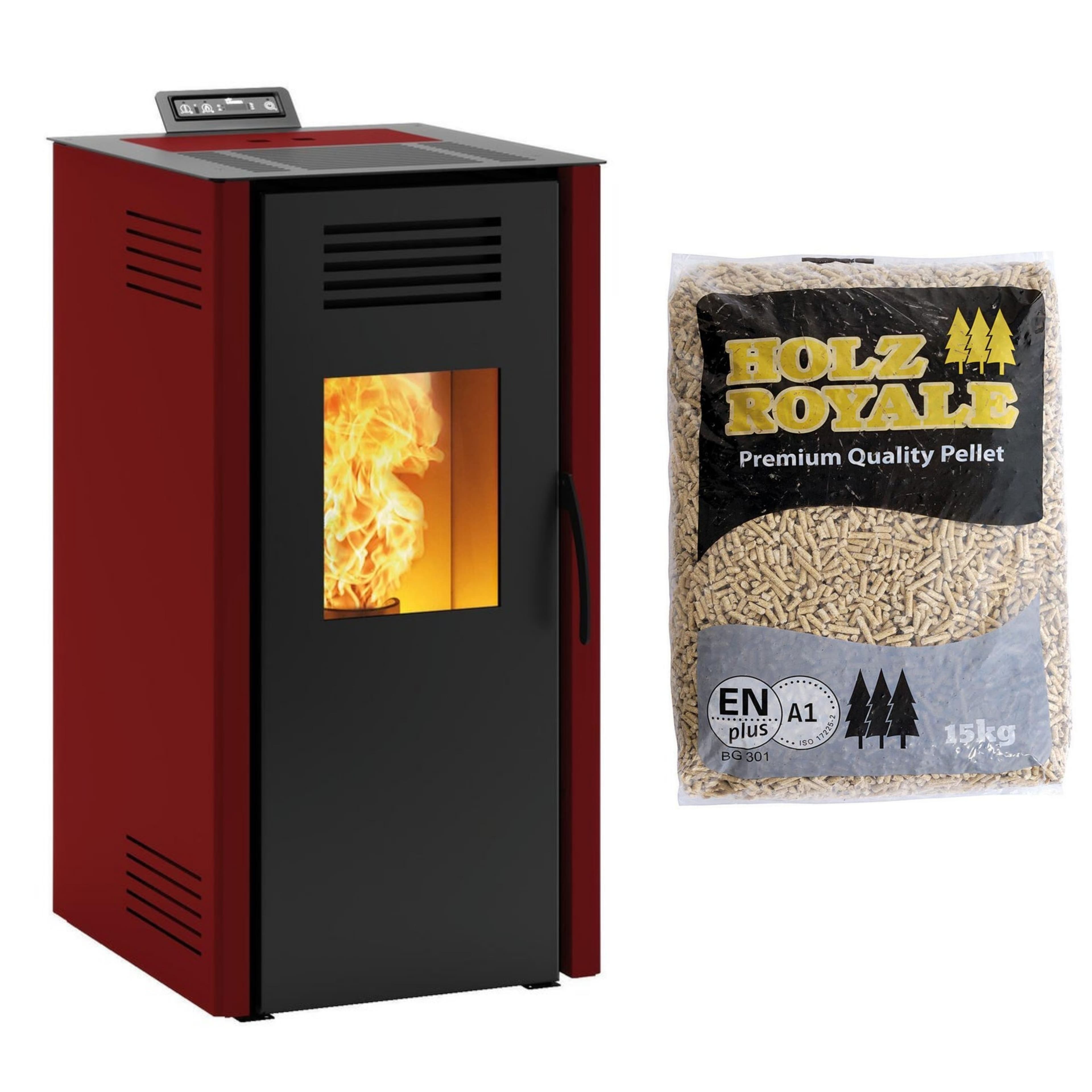 Σόμπα πέλλετ INVICTA VIESTE 7 kW +δώρο 10 σακιά Pellet Royal A1 15kg