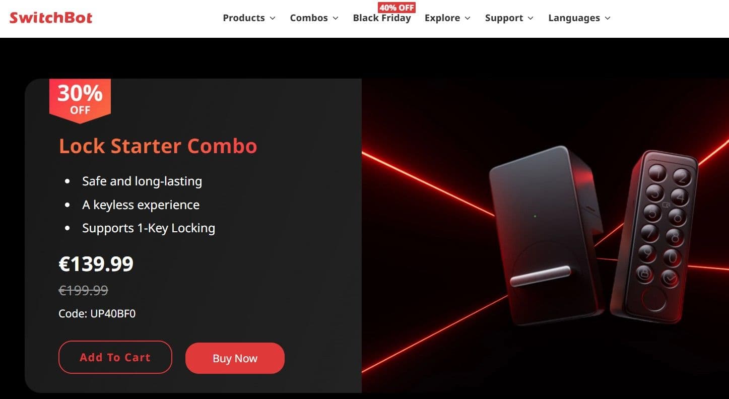 SWITCHBOT smart προιόντα έως -40% (Ηλ.κλειδαριές-Σκούπες-Θερμόμετρα-Υγρόμετρα-Μηχανισμοί Κουρτινων)