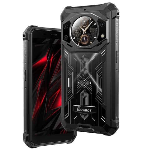 FOSSiBOT F101 PRO Rugged Smartphone Unlocked 2023, 8GB+128GB, AI Triple Camera, Functional Rear Display, 10600mAh Large Battery, Fingerprint/Face Unlock, NFC, HAC, Android 13.0, Geekbuying