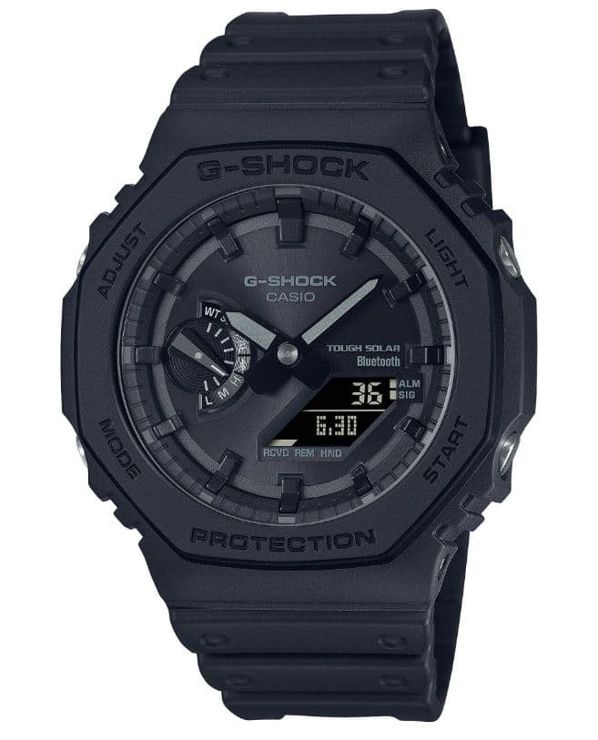 Ψηφιακό Ρολόι Casio G-Shock GA-B2100-1A1ER, Solar, Bluetooth, Stopwatch, Worldtime, Alarm με Μαύρο Καουτσούκ Λουράκι, στα  99,69€, Amazon.es