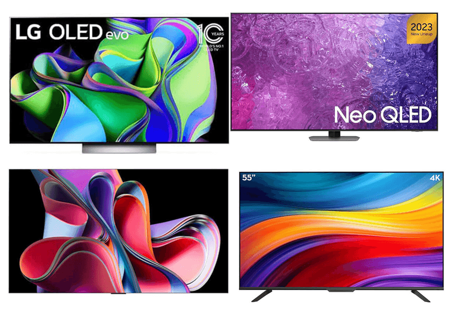 TV LG OLED55C31LA 55'' OLED SMART 4K ULTRA HD, στα 1149,5€, TV SAMSUNG QE65QN90CATXXH 65'' NEO QLED 4K SMART WIFI MODEL (2023) στα 1399,5€, από το e-shop.gr (newletter)